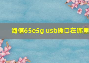 海信65e5g usb插口在哪里